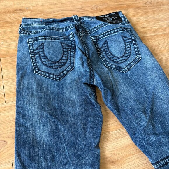 True Religion Rocco Relaxed Skinny Moto Leg MR Denim Jeans Blue Men’s Size 30 - Picture 6 of 12